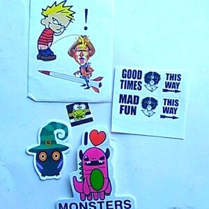Monster Grunge Horror Funky  Decor Art Stickers